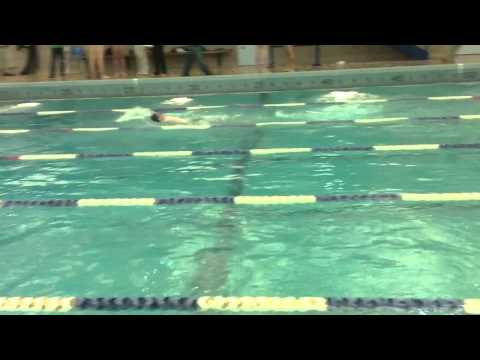 Varsity 300 yard backstroke relay