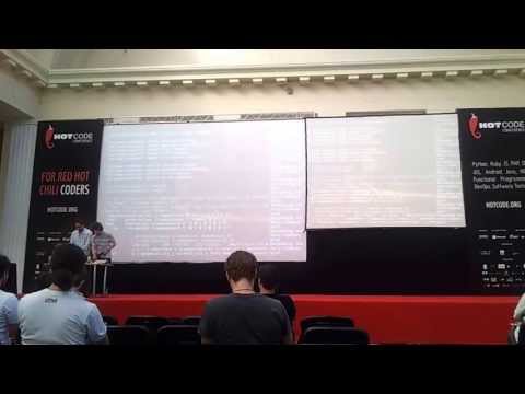 Sam Aaron and Jonathan Graham - Music Overtone: live coding session at hotcode conference