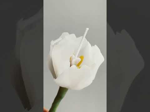 Свеча в виде какого цветка? #свечицветы #свечабутон