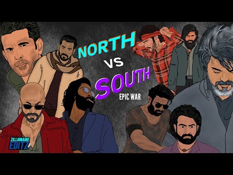 💥North vs 🥷🤯South epic battle video | Prabhas | NTR | Hrithik | SRK | ThalapathyVijay