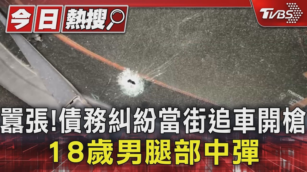 囂張！債務糾紛當街追車開槍　18歲男腿部中彈