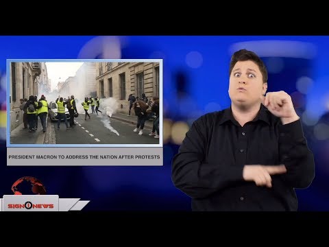 President Macron to address the nation after protests (ASL - 12.9.18)