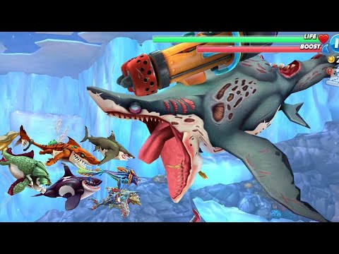 THE BIGGEST ZOMBIE SHARK EVER !!!  Hungry Shark Evolution World New Unlocked Shark Gameplay