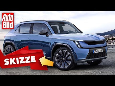 Skoda E-SUV (2025) | So könnte Skodas neues Mini-E-SUV kommen | Skizze