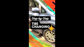 Sharing How to change a tier -  TOYOTA SIENNA, swapping out a flat tire