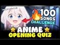 🔥 ANIME OPENING QUIZ: VERY EASY ➜ SUPER HARD 【100 Openings!】– Can you guess them all?