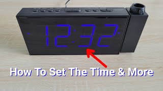 Mesqool Digital Projection Alarm Clock – How To Set The Time & More