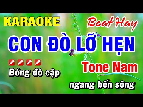 Karaokae Con đò Lỡ Hẹn Tone Nam ( La thứ ) Beat Hay Nhạc Sống | Hoài Phong Organ