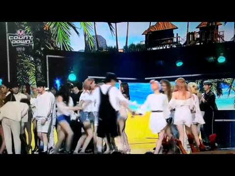 [VID1] 150716 Key Dancing with Girls Generation on MCOUNTDOWN after they win for PARTY
