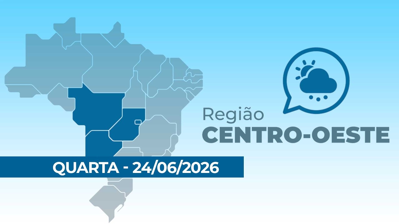 Previsão do tempo para a região Centro-oeste
