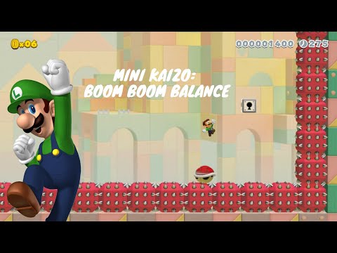 Mini Kaizo: Boom Boom Balance (Mario Maker 2) by T3ADUMS
