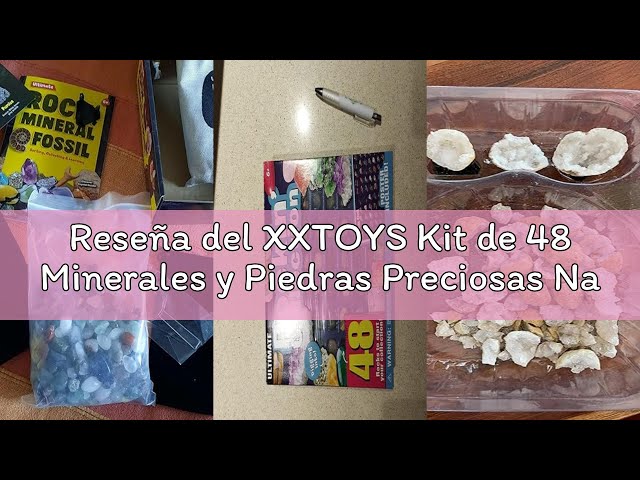 Vídeo relacionado con XXTOYS Kit de 48 Minerales y Piedras Preciosas Naturales, Caja de Juegos, Regalo Científico de para Niños de 6 a 12 Años