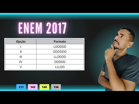 QUESTÃO 177 - ENEM 2017 - ANÁLISE COMMBINATÓRIA
