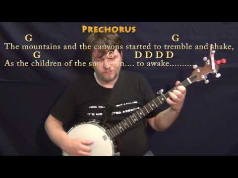 Going to California (Led Zeppelin) Banjo Cover Lesson with Chords/Lyrics