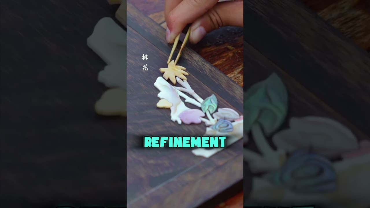 An Incredible Painting Made with Mother-of-Pearl Inlay  #life #craft #culture