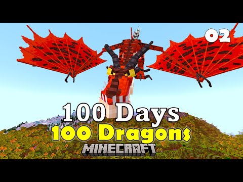 100 Days Taming 100 Dragons in Minecraft / Epi. 2: Deadly Nadders & Monstrous Nightmares