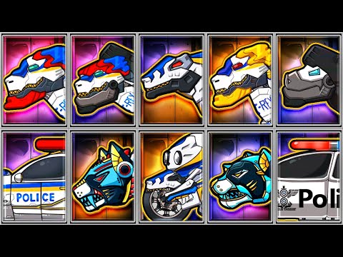 Dino Robot Police Corps - T-Rex Cops - Iron Panther - Velociraptor Cops - Tyrabo Double Cops - Tarbo