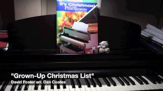 &quot;Grown-Up Christmas List&quot; (David Foster arr. Dan Coates) - solo piano [HD]