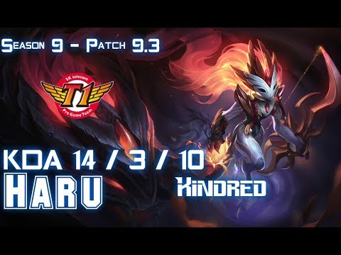 SKT Haru KINDRED vs RAMMUS Jungle - Patch 9.3 KR Ranked