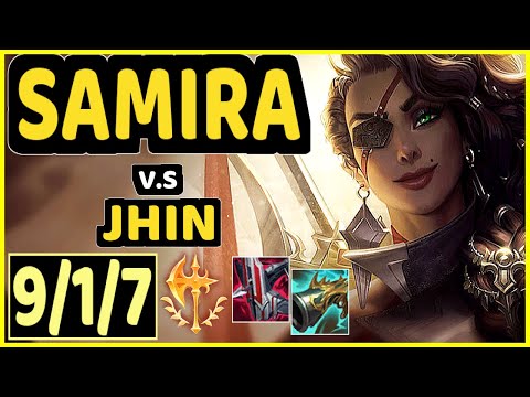 WAYNE (SAMIRA) vs JHIN - 9/1/7 KDA BOTTOM ADC CHALLENGER GAMEPLAY - KR