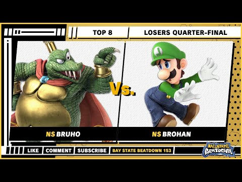 Bay State Beatdown 153 - Losers Quarter-Final - Bruho (King K Rool) VS Brohan (Luigi) - SSBU Singles