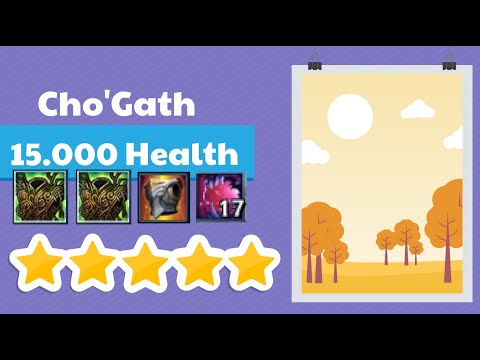 15k Hp Raidboss Cho'Gath Full Health Top Lane S10 League of Legends LoL Gameplay Play Everything Top