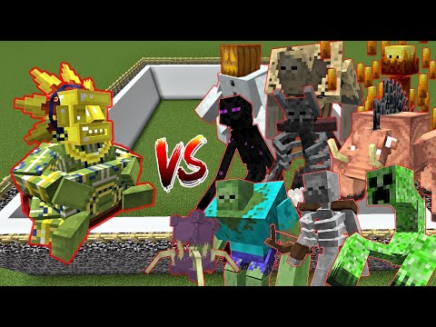 Barako The Sun Chief vs All Mutant Mob [Minecraft Mob Battle]