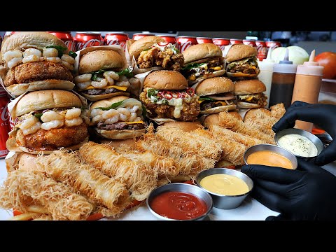 배달만 하루 300개! 배달앱 맛집 평정한? 역대급 미친 퀄리티 쉬림프 버거, 수제버거 / American Style Shrimp Burger / Korean street food