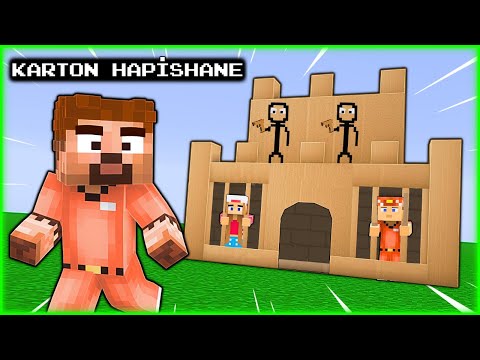 MİNECRAFT KARTON HAPİSHANEDEN KAÇIŞ! 😱 - Minecraft Parodileri