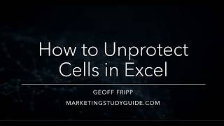 How to Unprotect Cells in Excel