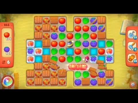 Gardenscapes level 865 no boosters.