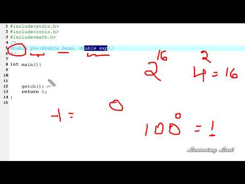 C Programming Language Video Tutorials for Beginners  97  pow function 2