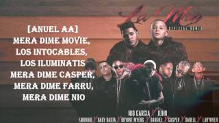 La Mia Remix (Letra) - Nio Garcia Ft. Juhn, Farruko, Baby Rasta, Darkiel, Darell Lary Over &amp; Mas