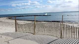 preview picture of video 'Falmouth ma beach in winter Surf Drive Beach Falmouth MA'