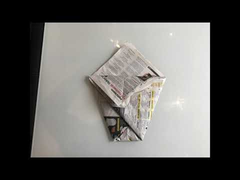 Virtual LCS - Eco village - How to make a newspaper caddy liner with Veolia