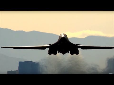 B-1B Lancer Bombers At Nellis AFB
