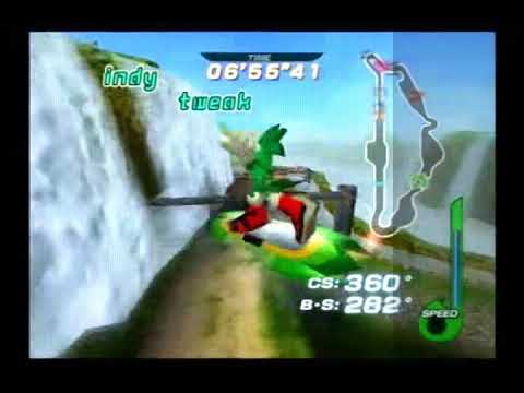 Sonic Riders (PS2) - Jet the Hawk (Type-J) - Splash Canyon [Free Race] - 32 Laps (720p HD)
