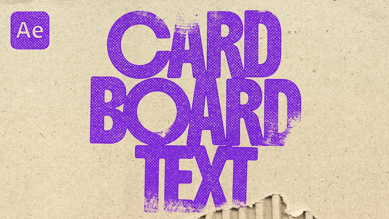 Cardboard Typography Effect in After Effects!
