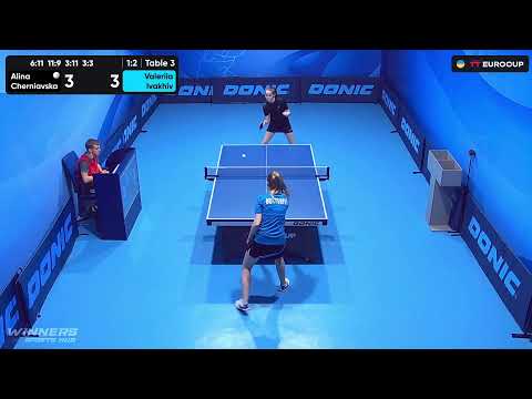 13:40 Alina Cherniavska - Valeriia Ivakhiv 23.09.2023 TT Euro.Cup Women Ukraine Master. TABLE 3