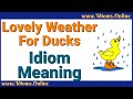 Lovely Weather For Ducks Meaning | Idioms In English
