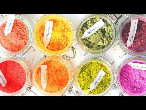 自製天然色素粉末【蔬菜水果粉末大集合】Homemade Natural Food Colouring Powder Recipe