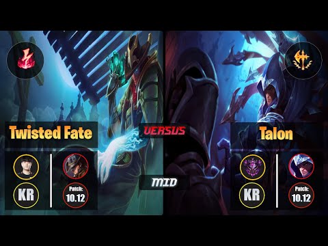 Tempt TWISTED FATE (Mid) [Electrocute] VS TALON - Master KR Patch 10.12