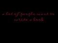 The NaNoWriMo Song ~ All Caps (lyrics) 