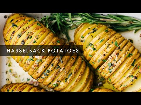 GARLIC + HERB HASSELBACK POTATOES