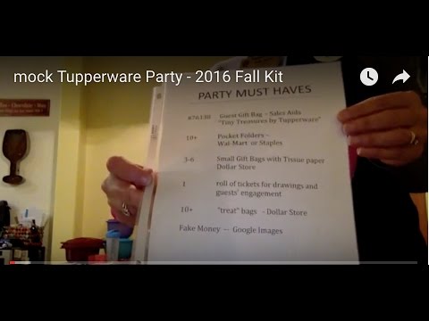 mock Tupperware Party - 2016 Fall Kit