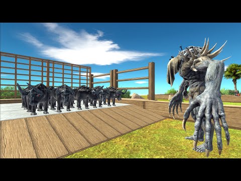 10 Fantasy Bison Gorgon vs Scourge Death Run - Animal Revolt Battle Simulator
