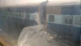 preview picture of video 'Indian Railways Grand trunk Express Crossing Tamil Nadu Express'