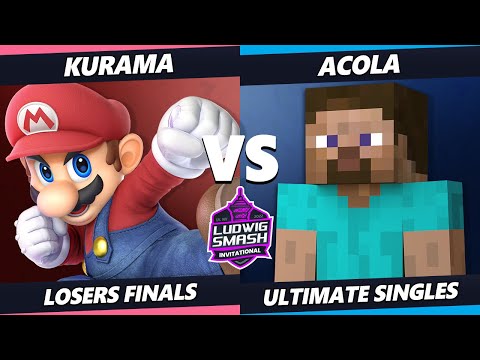 Ludwig Invitational Losers Finals - Acola (Steve) Vs. Kurama (Mario) SSBU Ultimate Tournament