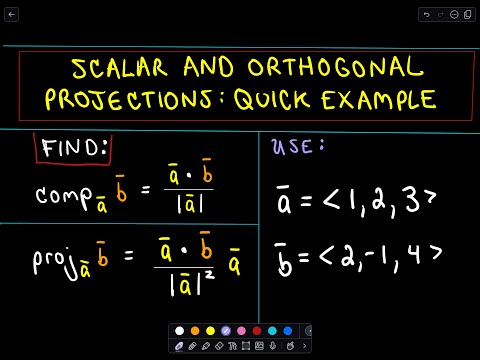Orthogonal Projections - Scalar and Vector Projections