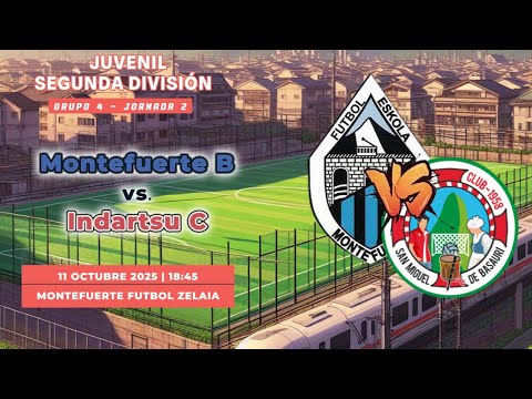 Juvenil 2ª Division. Jornada 2 - Montefuerte F.E. B vs Indartsu Club C (11/10/25)